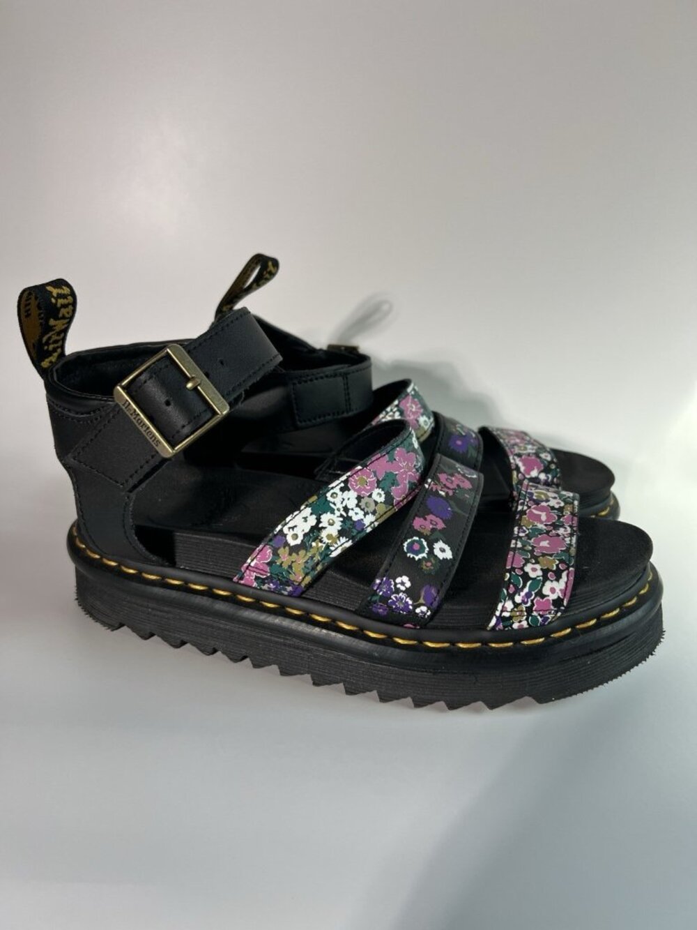 Dr Martens Blaire Women's Floral Print Leather Platform Gladiator Sandals US 8 - Picture 4 of 16